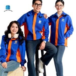 Ao khoac dong phuc cong ty Petrolimex mau xanh phoi cam (2)