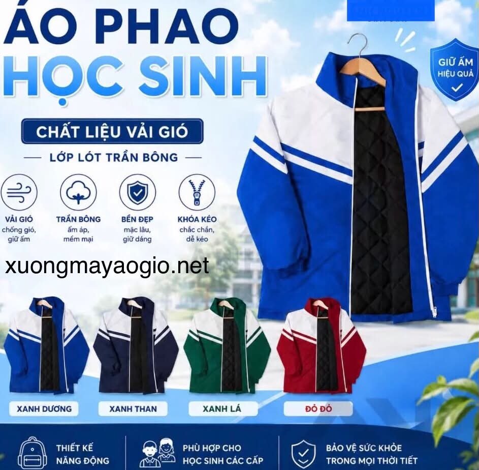 Mẫu đồng phục áo khoác học sinh Mẫu đồng phục áo khoác học sinh
